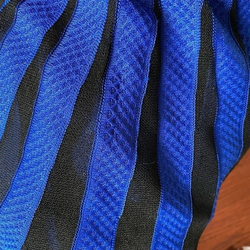 ST. JOHN Fit And Flare Dress In Electric Blue - Picture 9 of 10